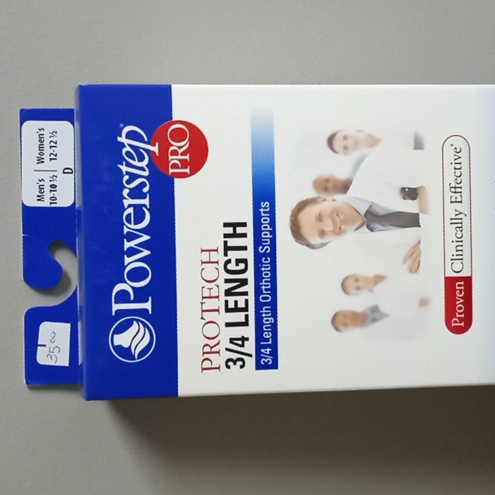 Powerstep 3/4 length Orthotic Support Men's 10-10 1/2
